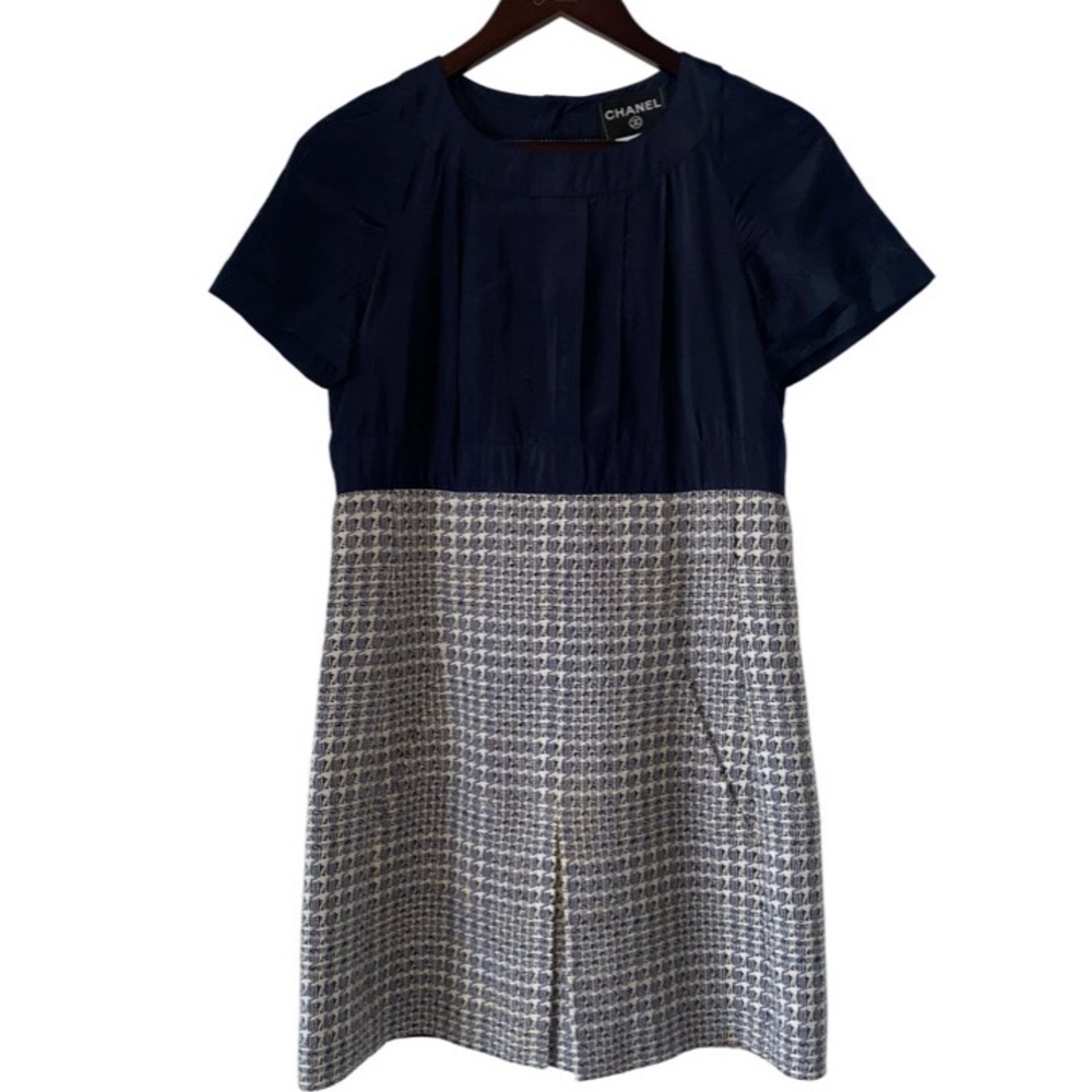 Chanel Boucle & Silk Sheath Dress
